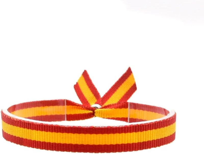 BDM Men's and women's fabric bracelet with the flag of Spain and adjustable closure, car hanger, bag, backpack... 10 mm - Image 1